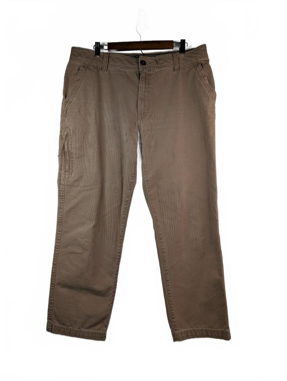 G.H. Bass & Co. Men's Canvas Utility Work Pants in Tan Khaki, Size 36W 27L
